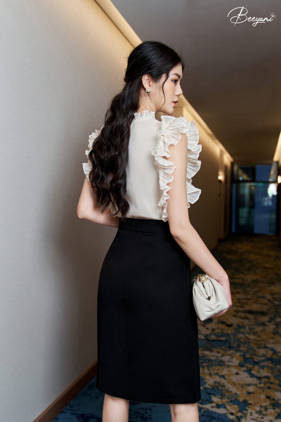 Chân váy chữ A ngang gối Simple Lady – 3