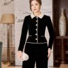 áo vest nhung đen dáng ngắn - 1